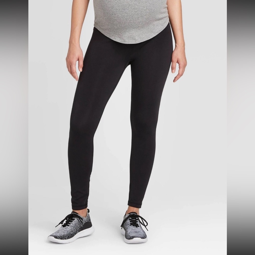 Over the belly maternity active leggings size XS, black.